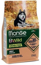 Monge (Монж) BWild Grain Free All Breeds Adult Salmon Беззерновий корм з лососем для всіх порід собак img