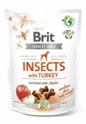 Brit Care (Бріт Кеа) Dog Crunchy Cracker Insects with Turkey Ласощі з комахами й індичкою для підтримки ваги собак