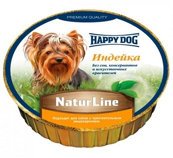 Happy Dog (Хепі Дог) NaturLine Консерви для собак у формі паштету з індичкою
