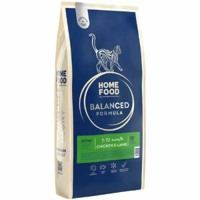 Home Food (Хоум Фуд) Balanced Formula Kitten Chicken & Lamb Сухий корм з куркою та ягням для кошенят, вагітних і годуючих кішок