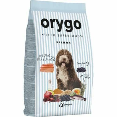 Orygo (Оріго) Dog Adult All Breeds Salmon & Blueberries Напіввологий корм з лососем для дорослих собак різних порід