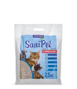 Природа Sani Pet Наповнювач деревний Універсальний, натуральний 2,5 кг