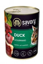 Savory (Сейворі) Cat Duck Вологий корм з качкою для дорослих котів і кішок img