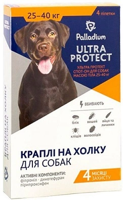 Palladium (Паладиум) Ultra Protect Капли на холку от паразитов для собак 25-40 кг