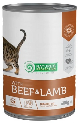 Natures Protection (Натур Протекшн) Adult Beef & Lamb Консерви для кішок з яловичиною та ягням