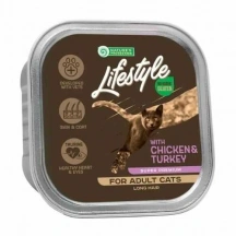 Natures Protection (Натур Протекшн) Lifestyle Cat Adult Long Hair Chicken & Turkey Вологий корм з куркою й індичкою для довгошерстих котів і кішок img