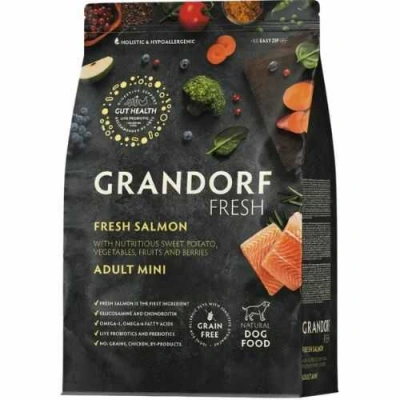 Grandorf (Грандорф) Fresh Dog Adult Mini Salmon & Sweet Potato Беззерновий сухий корм з лососем і бататом для собак дрібних порід