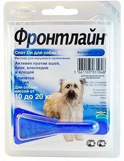 Frontline (Фронтлайн) Spot-On Краплі від бліх та кліщів для собак 10-20 кг