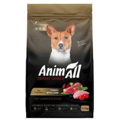 AnimAll (ЕнімАлл) Dog Adult Medium Breed Turkey & Lamb 12 кг Сухий корм з індичкою та ягням для дорослих собак середніх порід