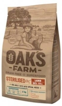 Oaks Farm (Оакс Фарм) Сухий беззерновий корм для стерилізованих котів і кішок з ягням img