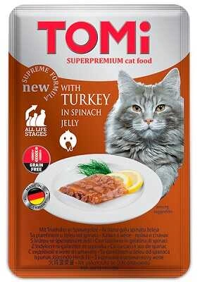 Tomi (Томі) Turkey & Spinach Вологий корм з індичкою в шпинатному желі для котів та кішок