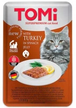 Tomi (Томі) Turkey & Spinach Вологий корм з індичкою в шпинатному желі для котів та кішок img