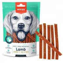 Wanpy (Ванпі) Dog Soft Lamb Jerky Slices Ласощі слайси з в'яленого філе ягняти для собак img