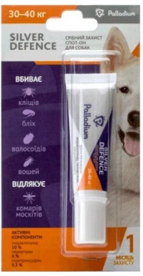 Palladium (Паладиум) Silver Defence Капли от блох и клещей для собак 30-40 кг