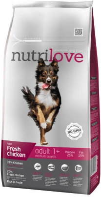 Nutrilove (Нутрілав) Medium Adult 8 кг Корм ​​для середніх порід собак