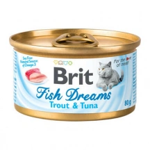 Brit (Бріт) Fish Dreams Консерви для котів з фореллю і тунцем в бульйоні img