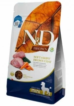 Farmina (Фарміна) N&D Grain Free Brown Dog Adult Mini Lamb Беззерновий сухий корм з ягням, спіруліною та морквою для дрібних собак з коричневою шерстю img
