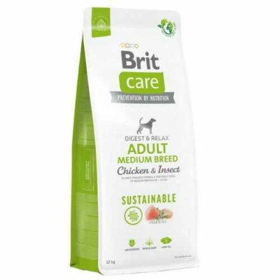 Brit Care (Бріт Кеа) Dog Sustainable Adult Medium Breed Chicken & Insect Сухий корм з куркою та комахами для собак середніх порід