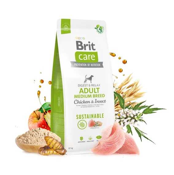 Brit Care Dog Sustainable Adult Medium Breed Chicken & Insect