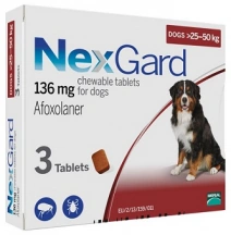 NexGard (Нексгард) Жувальна таблетка від кліщів та бліх для собак 25-50 кг img