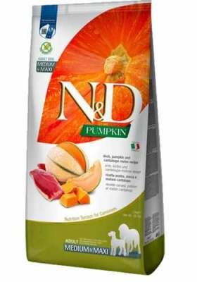 Farmina (Фарміна) N&D Pumpkin Grain Free Dog Adult Medium & Maxi Duck Беззерновий сухий корм з качкою, гарбузом і динею для дорослих собак середніх і великих порід
