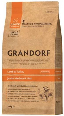 Grandorf (Грандорф) Junior Medium & Maxi Lamb & Turkey Гіпоаллергенний корм для цуценят з ягням та індичкою