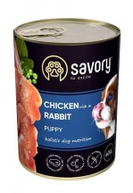 Savory (Сейворі) Chicken Rabbit Puppy Консерви з кроликом та куркою для цуценят img
