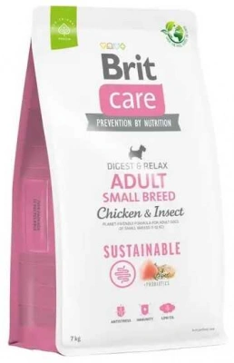Brit Care (Бріт Кеа) Dog Sustainable Adult Small Breed Chicken & Insect 1 кг Сухий корм з куркою та комахами для собак дрібних порід