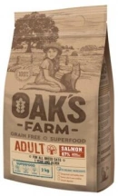 Oaks Farm (Оакс Фарм) Grain Free Adult Cat Salmon Сухий беззерновий корм для дорослих котів і кішок з лососем img