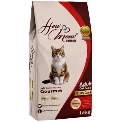 How Meow (Хау Мяу) Cat Adult Gourmet Turkey, Chicken & Fish Сухий корм з індичкою, куркою і рибою для дорослих котів і кішок