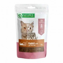 Natures Protection (Натур Протекшн) Cat Adult Rabbit & Goji Berries Ласощі з кроликом і ягодами годжі для дорослих котів і кішок img