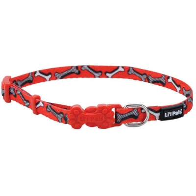 Coastal (Костал) Lit'l Pals Нейлоновий нашийник для собак дрібних порід, 0,8 см/15-20 cм, біла кістка