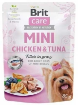 Brit Care (Бріт Кеа) Dog Mini Chicken & Tuna Вологий корм для дрібних порід собак з філе курки та тунцем у соусі