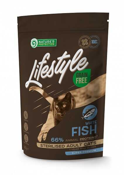Сухий корм Nature's Protection Lifestyle Grain Free White Fish Sterilised Adult Cat