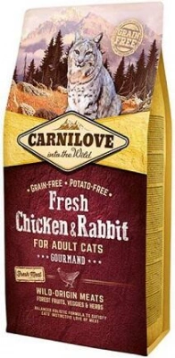 ВИВОДИТЬСЯ З АСОРТИМЕНТУ Carnilove (Карнілав) Adult Cats Fresh Chicken & Rabbit Беззерновий корм для котів і кішок з куркою і кроликом