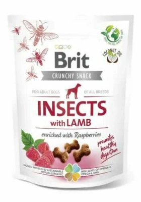 Brit Care (Бріт Кеа) Dog Crunchy Cracker Insects with Lamb Ласощі з комахами та ягням для здорового травлення собак