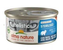 Almo Nature (Альмо Натюр) Holistic Sterilised Cat Trout Беззернові консерви з фореллю для дорослих стерилізованих кішок, мус