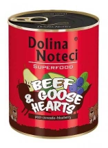 Dolina Noteci (Доліна Нотечі) Premium Superfood Консерви з яловичих і гусячих сердець для собак 800 гр img
