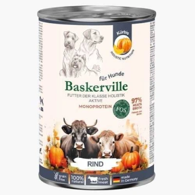 Baskerville (Баскервіль) Monoprotein FOS Dog Adult Active Beef Беззерновий вологий корм з яловичиною для активних собак різних порід