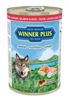 Winner Plus (Віннер Плюс) Super Premium Menu Chicken, Salmon & Rice Консерви для собак з куркою, лососем та рисом 800 гр