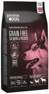 PrimaDog (ПрімаДог) Grain Free Adult All Breeds Salmon & Potato Беззерновий гіпоалергенний корм з лососем для собак