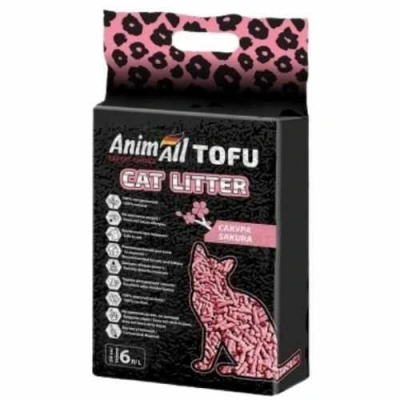 AnimAll (ЕнімАлл) Tofu Cat Litter Sakura Соєвий наповнювач з ароматом сакури для котячого туалету