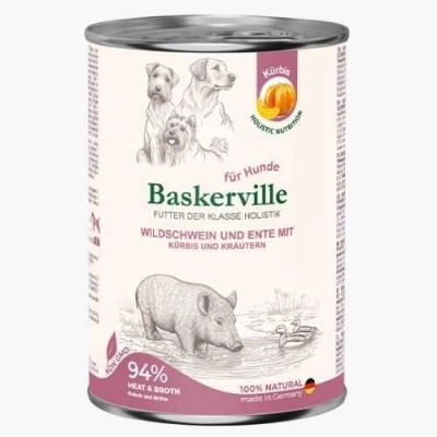 Baskerville (Баскервіль) Holistic Dog Wild Boar & Duck Беззернові консерви з кабаном та качкою для собак різних порід