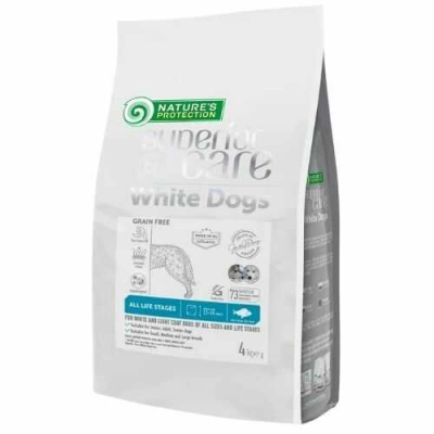 Natures Protection (Натур Протекшн) Superior Care White Dogs All Sizes & Life Stages Grain Free White Fish Беззерновий сухий корм з білою рибою для собак усіх розмірів і стадій життя з білою шерстю