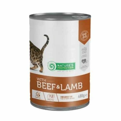 Natures Protection (Натур Протекшн) Cat Adult Grain Free Beef & Lamb Беззерновий вологий корм з яловичиною та ягням для дорослих котів і кішок