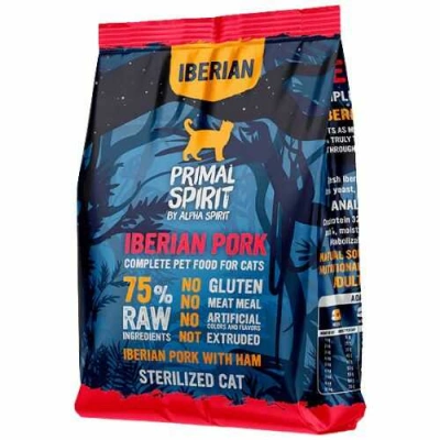 Primal Spirit (Прімал Спіріт) Cat Sterilized Iberian Pork & Ham Сухий корм зі свининою та шинкою для кастрованих котів і кішок