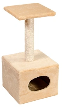 Природа Д1 Дряпка з будиночком для кішок, бежева