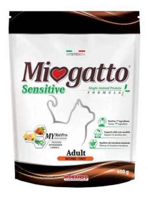 Morando (Морандо) Miogatto Sensitive Monoprotein Adult Turkey Сухий монопротеїновий корм з індичкою для котів та кішок з чутливим травленням