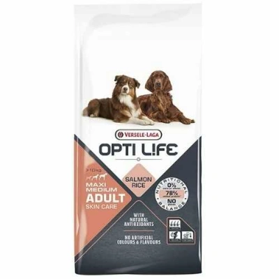 Opti Life (Опті Лайф) Dog Adult Medium & Maxi Skin Care Salmon & Rice Сухий корм з лососем і рисом для здорової шкіри та шерсті собак середніх і великих порід
