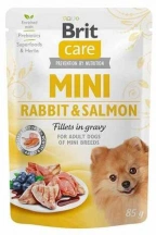 Brit Care (Бріт Кеа) Dog Mini Rabbit & Salmon Вологий корм для дрібних порід собак з філе кролика та лососем у соусі